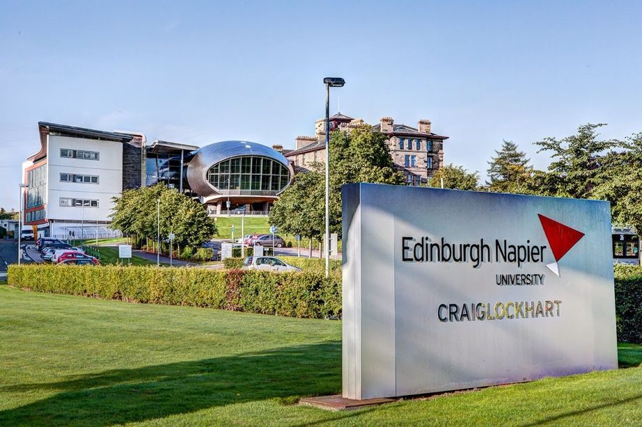 Edinburgh Napier University campus building in Scotland